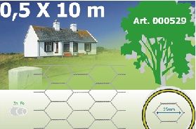 Žogs Hexagonāl 25*0,7MM 0.5*10M ZN